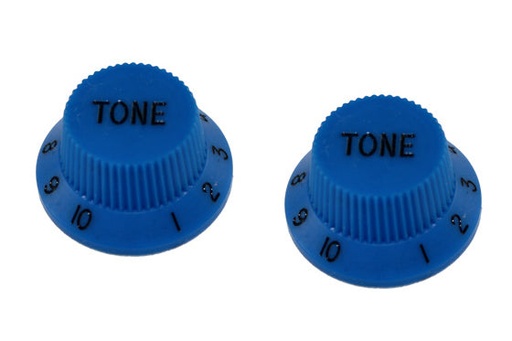 [PK-0153-027] Allparts PK-0153 Set of 2 Plastic Tone Knobs for Stratocaster®, Blue