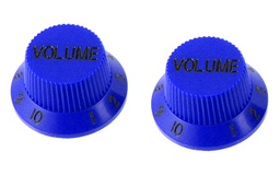 [PK-0154-027] Allparts PK-0154 Set of 2 Plastic Volume Knobs for Stratocaster®, Blue
