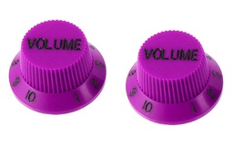 [PK-0154-040] Allparts PK-0154 Set of 2 Plastic Volume Knobs for Stratocaster®, Purple