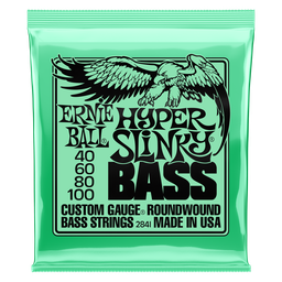 [P02841] Ernie Ball Hyper Slinky Bass Nickel Wound Electric Bass Strings 40 - 100 Gauge