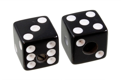 [PK-3250-023] Allparts PK-3250 Set of 2 Unmatched Dice Knobs, Black