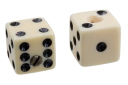 [PK-3250-028] Allparts PK-3250 Set of 2 Unmatched Dice Knobs, Cream