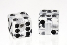 [PK-3250-031] Allparts PK-3250 Set of 2 Unmatched Dice Knobs, Clear