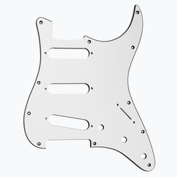 [PG-0552-035] Allparts PG-0552 11-hole Pickguard for Stratocaster®, White 3-ply (W/B/W) .090