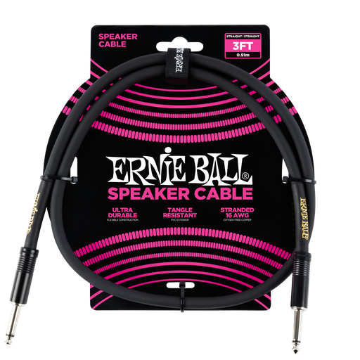 [P06071] Ernie Ball 3' Straight / Straight Speaker Cable  