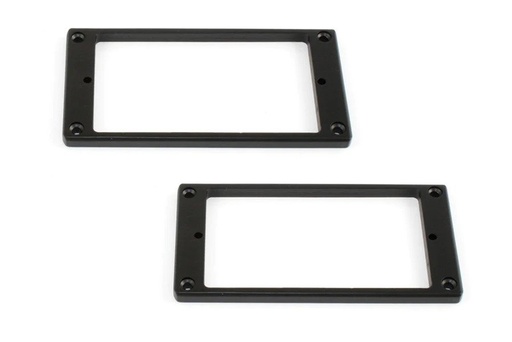 [PC-0745-023] Allparts PC-0745 Non-slanted Humbucking Pickup Ring Set, Black plastic