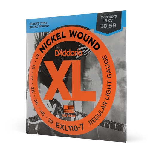 [EXL110-7] D'Addario XL Nickel 7-String Set, Regular Light,