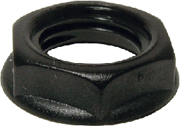 [S-H9NT] Cliff Hex Nut For Mounting 1/4" Jacks, Black