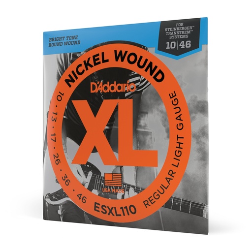 [ESXL110] D'Addario 10-46 Regular Light Double Ball End, XL Nickel Electric Guitar Strings