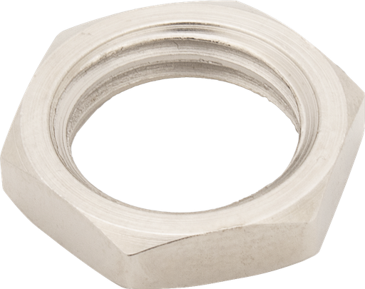 [S-H9NT-M] Cliff Hex Nut For Mounting 1/4" Jacks, Plated Steel