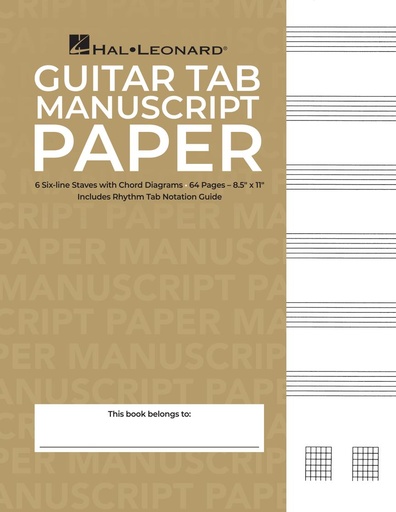 [HL00704356] Hal Leonard Standard Guitar Tablature Manuscript Paper