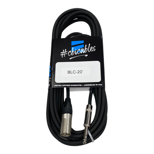 [P-BLC-20] CBI Balanced Line Cable, 1/4" TRS to XLR Male, 20 Feet
