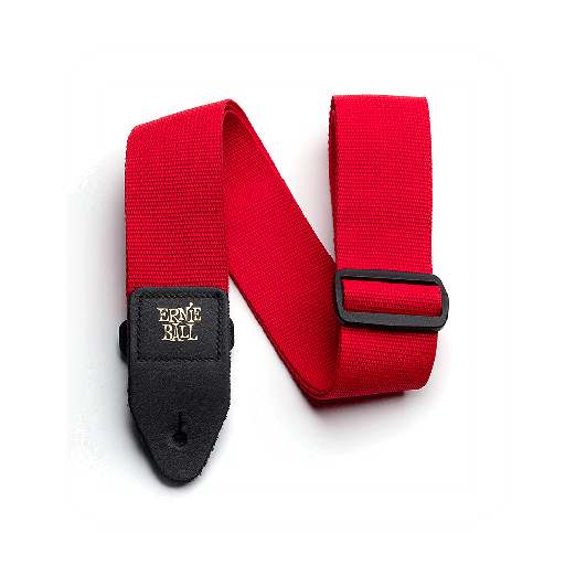 [P04040] Ernie Ball Red Polypro Guitar Strap  