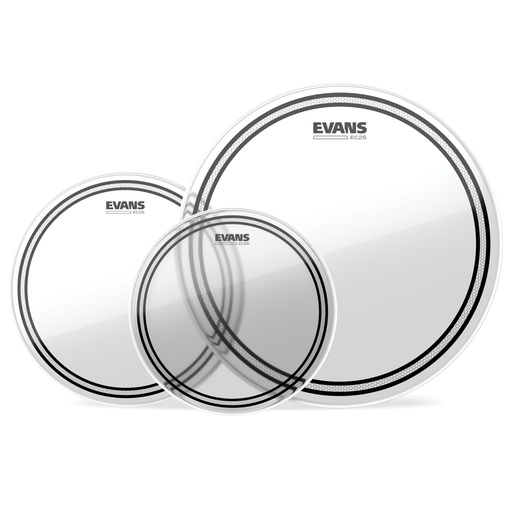 [ETP-EC2SCLR-R] Evans EC2 Tompack, Clear, Rock (10 inch, 12 inch, 16 inch)