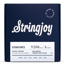 [SJ-BAL95] Stringjoy Signatures Balanced Super Light Plus Gauge (9.5-46) Nickel Wound Electric Guitar Strings