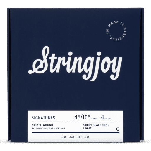 [SJ-BA45105SS] Stringjoy Light Gauge (45-105) 4 String Short Scale Nickel Wound Bass Guitar Strings