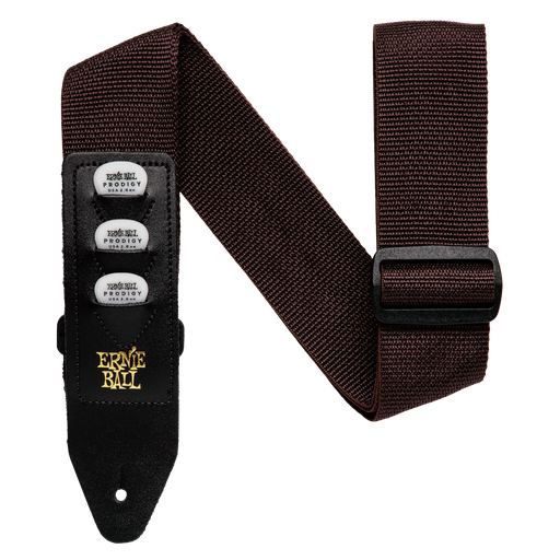 [P04250] Ernie Ball Brown Polypro Pickholder Strap