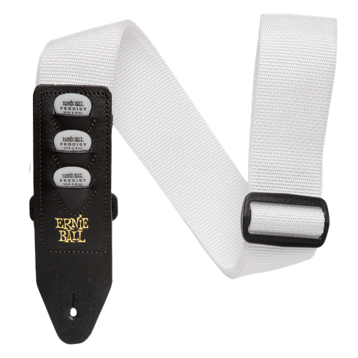 [P04259] Ernie Ball White Polypro Pickholder Strap