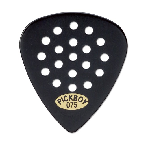 [PB44BP075] Pickboy Pos-a-Grip, Black, Cellulose, 0.75mm, 10 picks