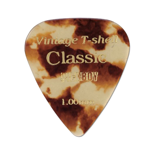 [PB55P100] Pickboy Vintage Pick, Tortoise-Shell, Cellulose, 1.00mm, 10 picks