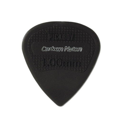 [PB200P100] Pickboy Edge, Sharp Tip, Carbon/Nylon, 1.00mm, Silver, 10 picks