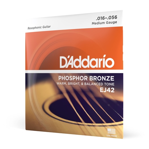 [EJ42] D'Addario EJ42 Phosphor Bronze Resophonic/Dobro Strings - .016-.056