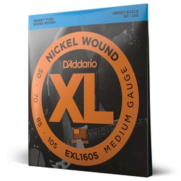 [EXL160S] D'Addario EXL160S 50-105 Medium, Short Scale, XL Nickel Bass Strings