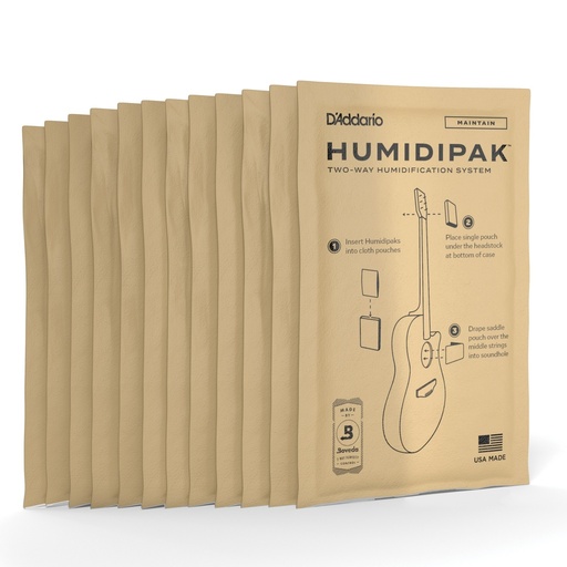 [PW-HPRP-12] D'Addario Humidipak System Replacement Packets, 12 Pack