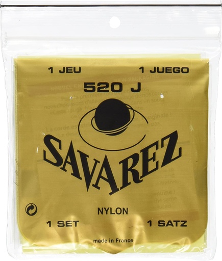 [520J] Savarez 520J Super High Tension Classical Guitar Strings (Yellow Card)