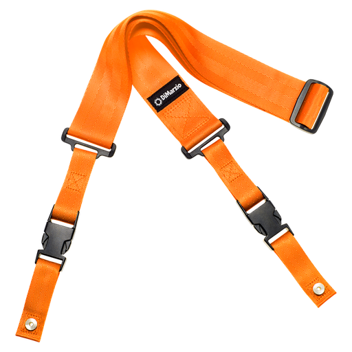 [DD2200OR] DiMarzio 2" Nylon ClipLock Guitar Strap, Neon Orange