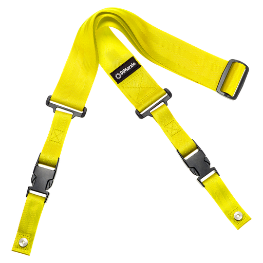 [DD2200Y] DiMarzio 2" Nylon ClipLock Guitar Strap, Neon Yellow