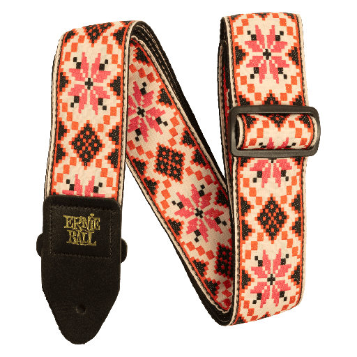 [P05337] Ernie Ball Cinnamon Needlepoint Jacquard Strap
