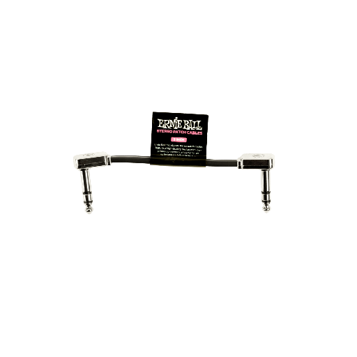 [P06407] Ernie Ball Flat Ribbon Stereo Patch Cable, 3 inch