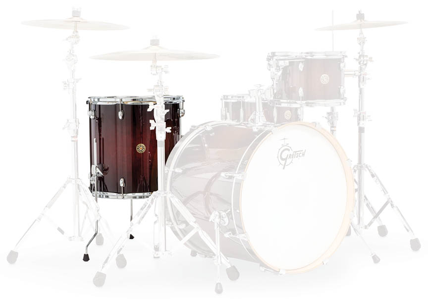 Gretsch Catalina Maple 14x14 Floor Tom, Deep Cherry Burst Gloss