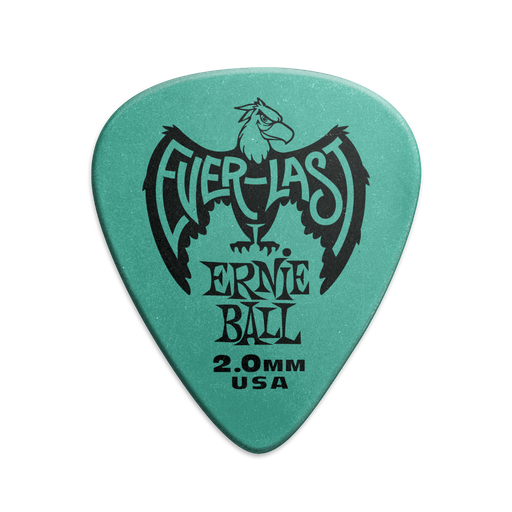 [P09196] Ernie Ball 2.0mm Teal Everlast Picks 12-pack  