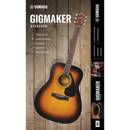 [GIGMAKER STD TBS] Yamaha Gigmaker Standard Acoustic Guitar Starter Pack, Tobacco Sunburst