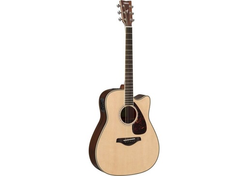 [FGX830C BL] Yamaha FGX830C Acoustic Electric Guitar, Solid Sitka Spruce Top, Black