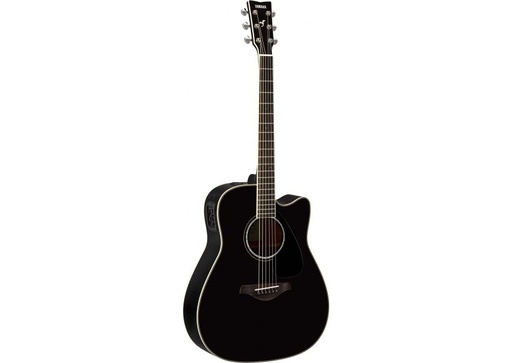 [FGX830C BL] Yamaha FGX830C Acoustic Electric Guitar, Solid Sitka Spruce Top, Black