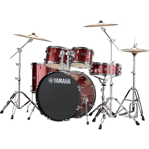 [RDP2F56WBGG] Yamaha RDP2F56W Rydeen Drum Kit with 22" Bass and Hardware, Burgundy Glitter