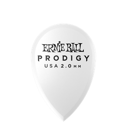 [P09336] Ernie Ball 2.0mm White Teardrop Prodigy Picks 6-pack