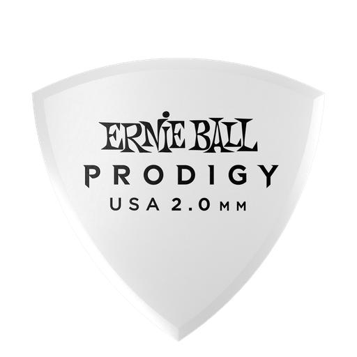 [P09337] Ernie Ball 2.0mm White Shield Prodigy Picks 6-pack  