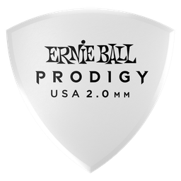 [P09338] Ernie Ball 2.0mm White Large Shield Prodigy Picks 6-pack  