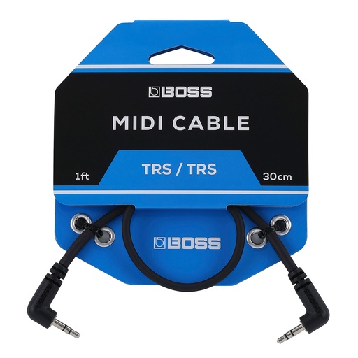 [BCC-1-3535] Boss BCC-1-3535 1ft/30cm 3.5mm TRS/TRS MIDI Cable