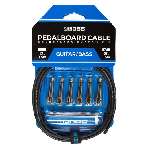 [BCK-6] Boss BCK-6 Pedalboard Cable Kit, 6 Connectors, 6ft Cable