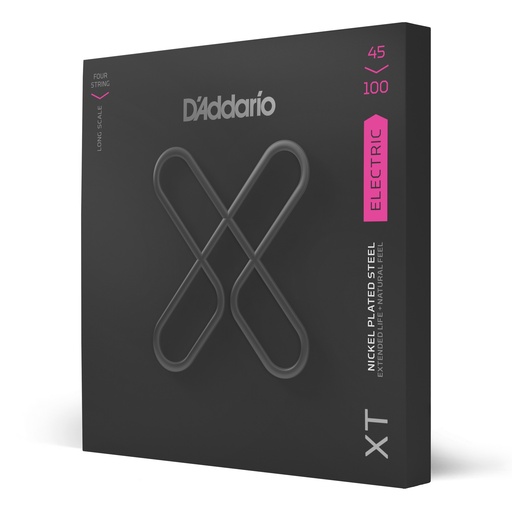 [XTB45100] D'Addario 45-100 Regular Light, Long Scale, XT Nickel Coated Bass Strings