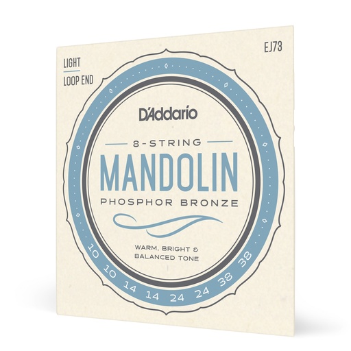 [EJ73] D'Addario EJ73 Mandolin Strings, Phosphor Bronze, Light, 10-38