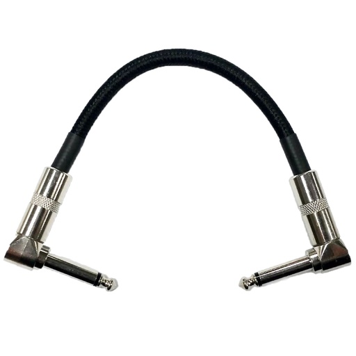 [S6P48] Strukture Dual Right Angle 6" Woven Patch Cable, Black