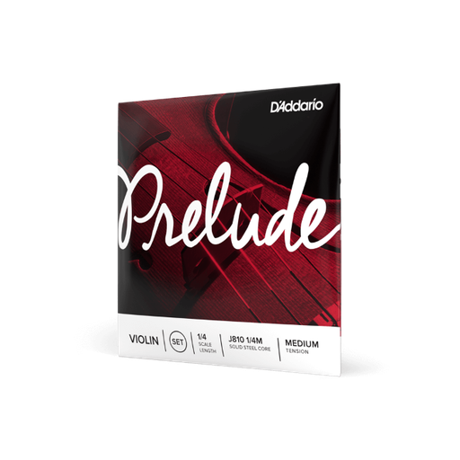 [J810 1/4M] D'Addario Prelude Violin String Set, 1/4 Scale, Medium Tension