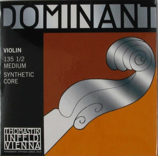 [135 1/2] Thomastik-Infeld 135 Dominant Violin String Set - 1/2 Size with Aluminum Wound Ball-end E