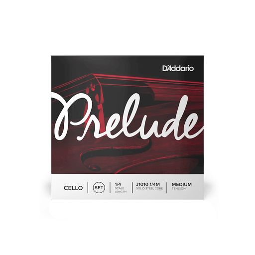 [J1010 1/4M] D'Addario Prelude Cello String Set, 1/4 Scale, Medium Tension
